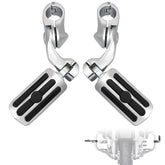 FOVPLUE highway footpegs with 1.25-inch angle design for extended reach.