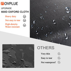 FOVPLUE rain cover shown with storage bag ready for the road