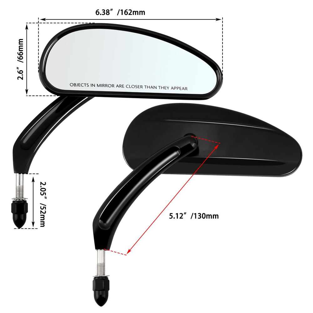 In-box pair of FOVPLUE teardrop mirrors ready for installation