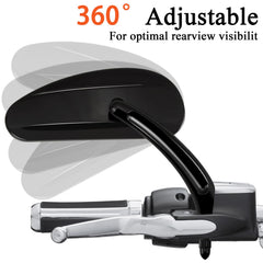 FOVPLUE teardrop mirror wide view enhances rear awareness while riding