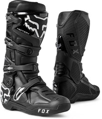 Fox Racing Motion boots front view highlighting slim profile for quick, precise pedal action.