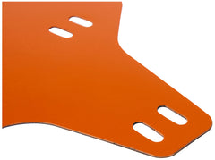 Fox Racing mud guard orange mounted on MTB fork keeps mud away