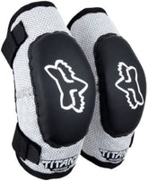 Fox Racing Youth Peewee Titan elbow pads, front view, lightweight protection for young riders