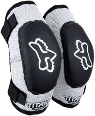 Fox Racing Youth Peewee Titan elbow pads, front view, lightweight protection for young riders
