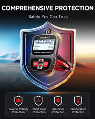 FOXWELL BT100 PRO used outdoors for quick pre-trip checks.
