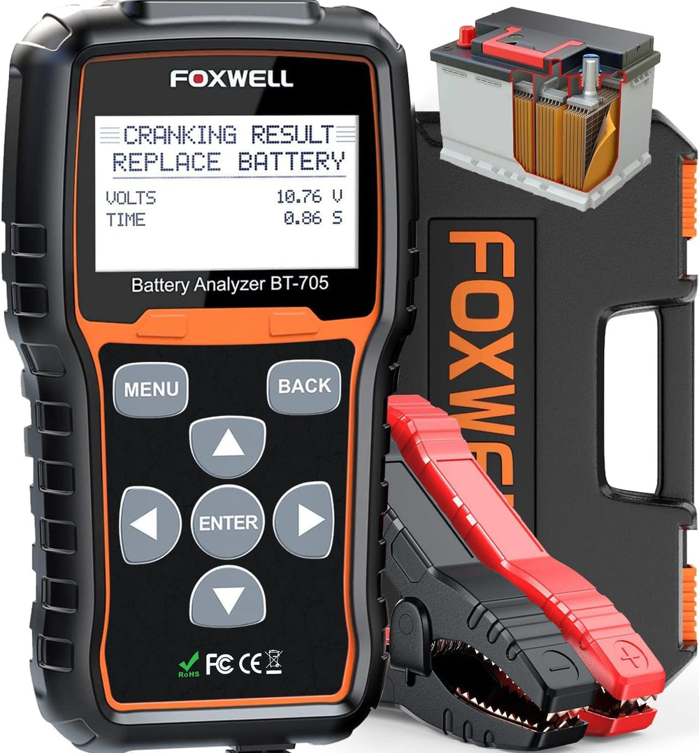FOXWELL BT705 battery tester front view with professional diagnostic capability
