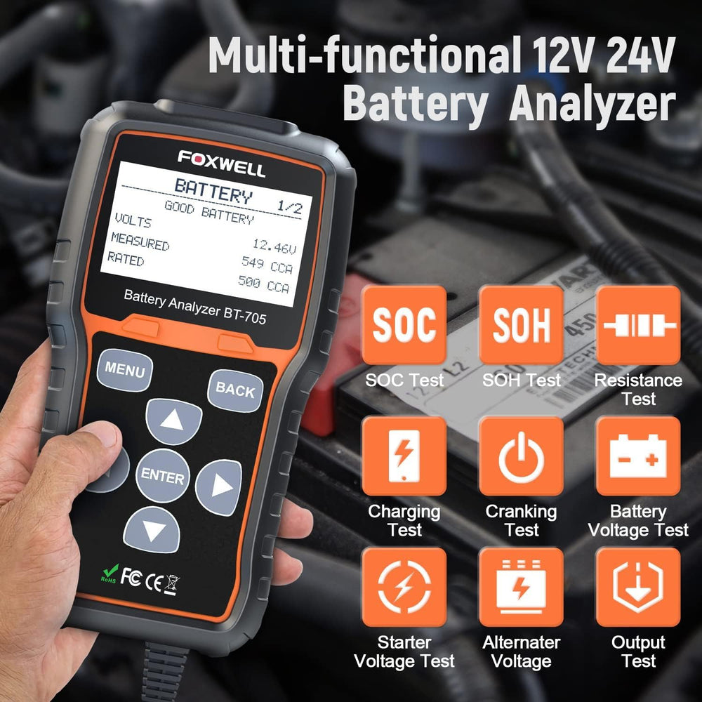 FOXWELL BT705 rugged housing protects tools in busy garages