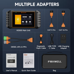 FOXWELL HD500 supports J1939 and other OBD protocols.