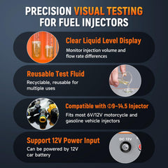 FOXWELL JT200 transparent tubes show spray clarity during testing
