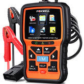 FOXWELL NT301 Plus diagnostic display shows engine and battery status at a glance.