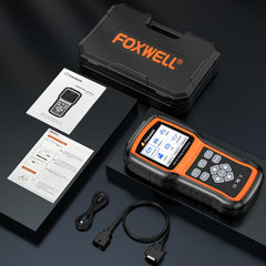 FOXWELL NT630 Plus oil light reset and engine data readouts.