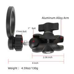 FPN 360-degree ball head allows versatile angle adjustment