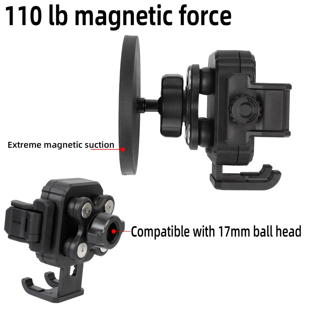 FPN mount with vibration dampener cushions the phone against road shocks.