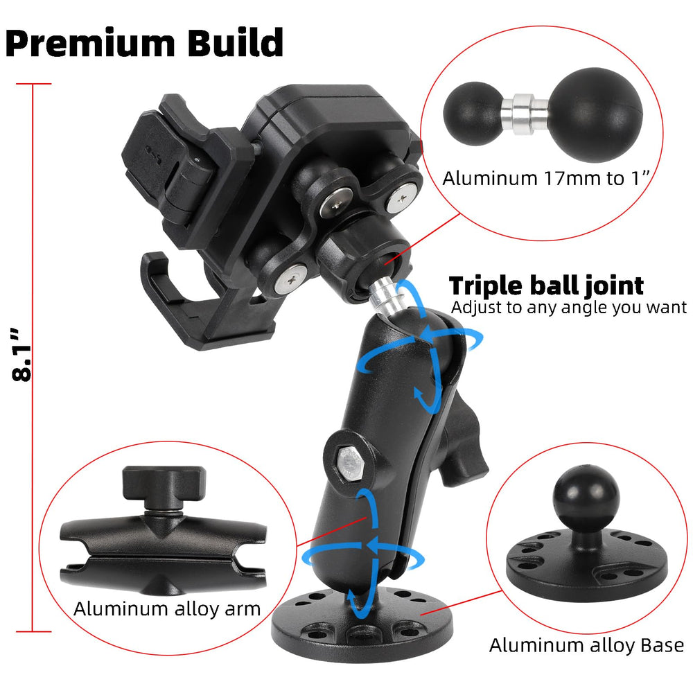 FPN 1s lock and release enables quick mounting and removal