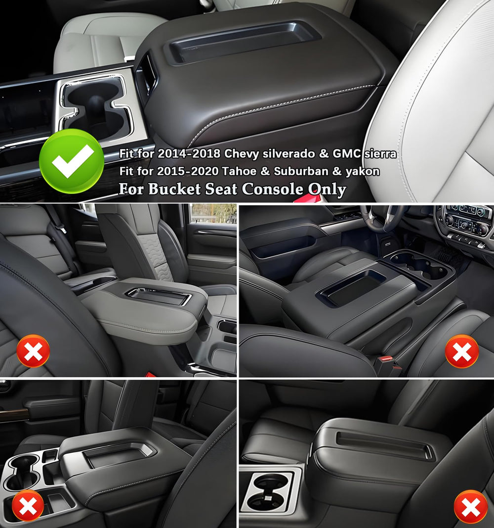 FQMY center console cover for GMC Sierra safeguards high-traffic areas with a clean look.
