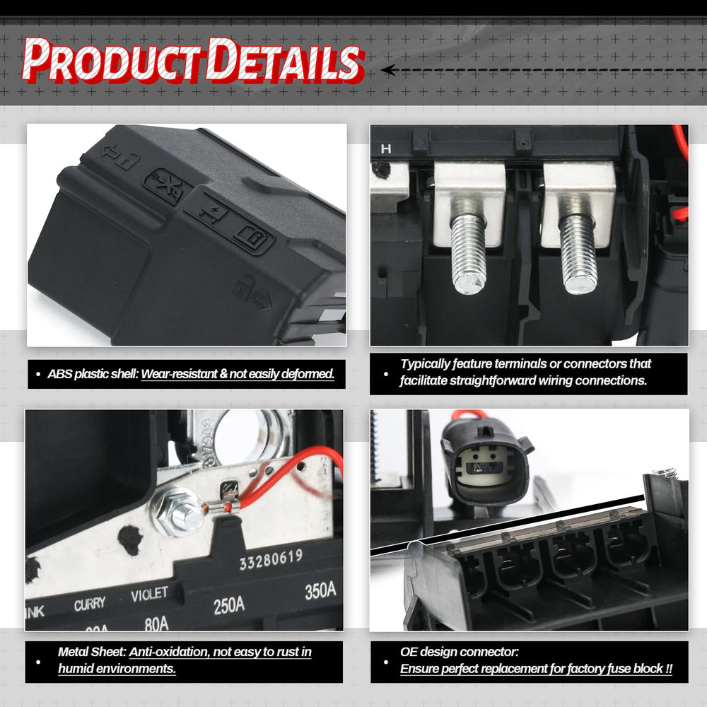 FQRANBO Malibu fuse block bolts and sockets ensure a stable fit.