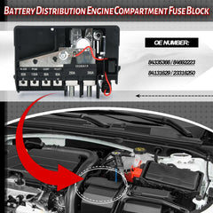 FQRANBO Malibu fuse block material close-up shows durable ABS and metal.