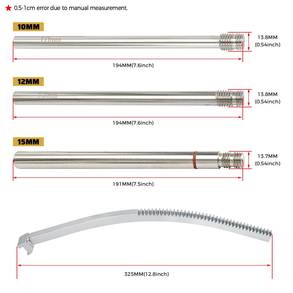 FQRANBO axle set 15-17-20-25mm enables versatile wheel fitment during maintenance
