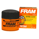 FRAM Extra Guard PH12060 oil filter in packaging showing dependable engine protection