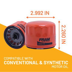 FRAM filter captures up to 95 percent of dirt particles to reduce wear