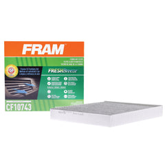 FRAM Fresh Breeze front view cabin filter with deodorizing action for car air.