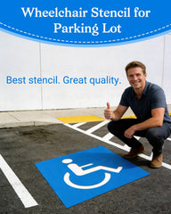 FrameFirm wheelchair stencil's bend-resistant plastic lays flat on surfaces.
