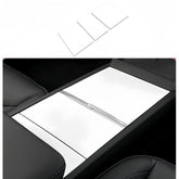 Frani center console wrap white edition on Tesla Model 3 Highland, sleek protection