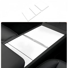 Frani center console wrap white edition on Tesla Model 3 Highland, sleek protection