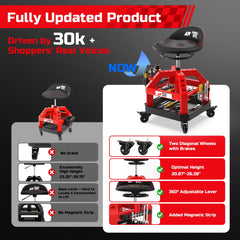 FreekyFit adjustable-height rolling stool at work height