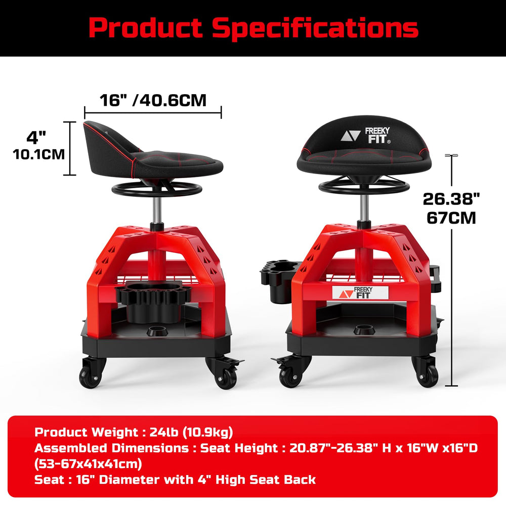 FreekyFit built-in foot rest for stable comfort