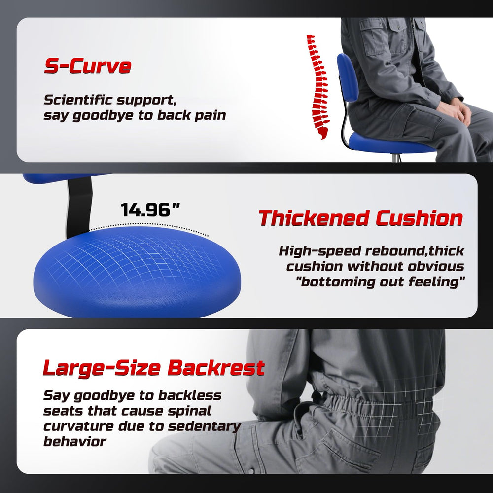 FreekyFit blue seat cushion with memory foam for comfort