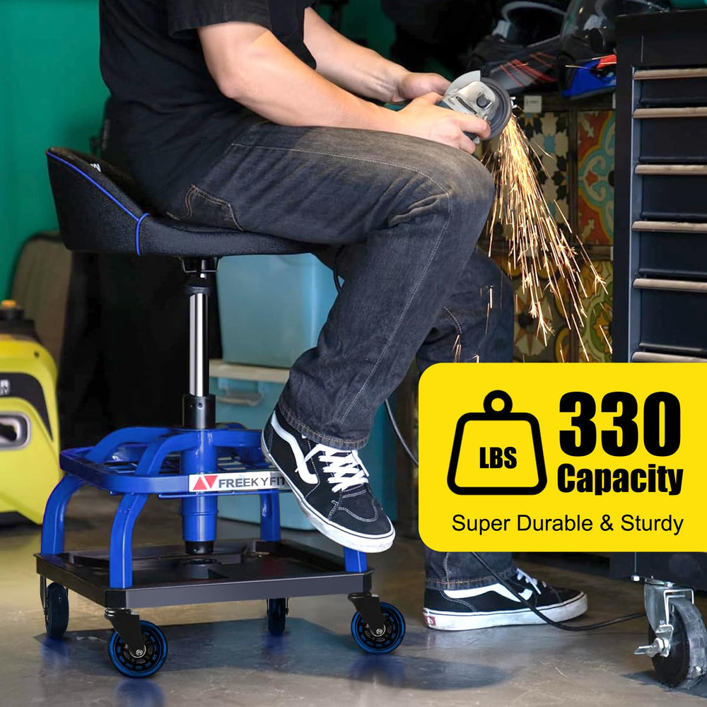 FreekyFit rugged shop stool suits heavy-duty workshop environments.