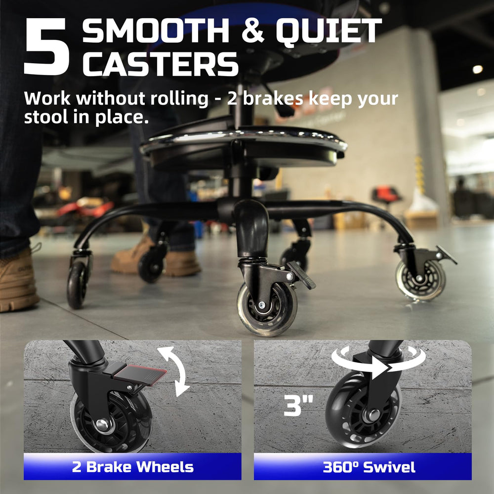 Freekyrock ergonomic backrest supports comfortable posture during tasks.