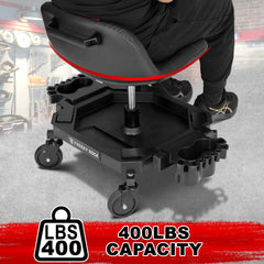 FREEKYROCK rolling stool four casters enable smooth mobility