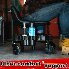 FREEKYROCK rolling stool angle steel frame demonstrates lasting durability
