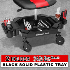 FREEKYROCK rolling stool storage tray keeps small parts organized