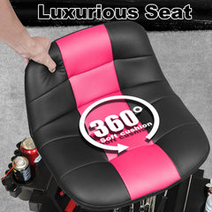 FREEKYROCK stool backrest and 360 degree swivel support during long tasks