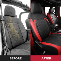 FREESOO durable stitching close-up on Gladiator seat covers.