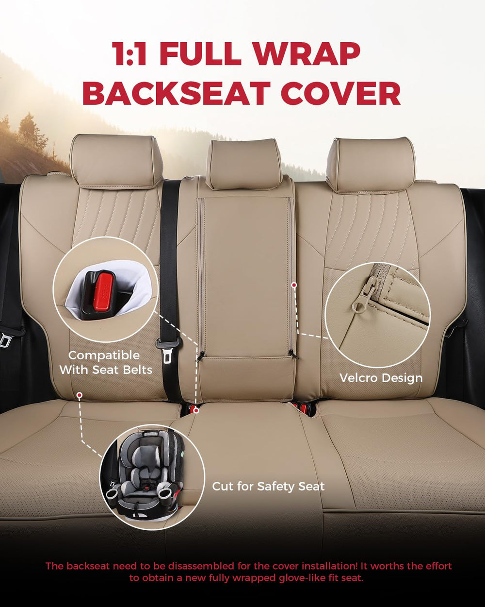 FREESOO RAV4 airbag-friendly design—preserves safety features while shielding seats.