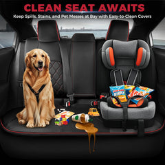 FREESOO seat back organizer included for extra storage on front seats