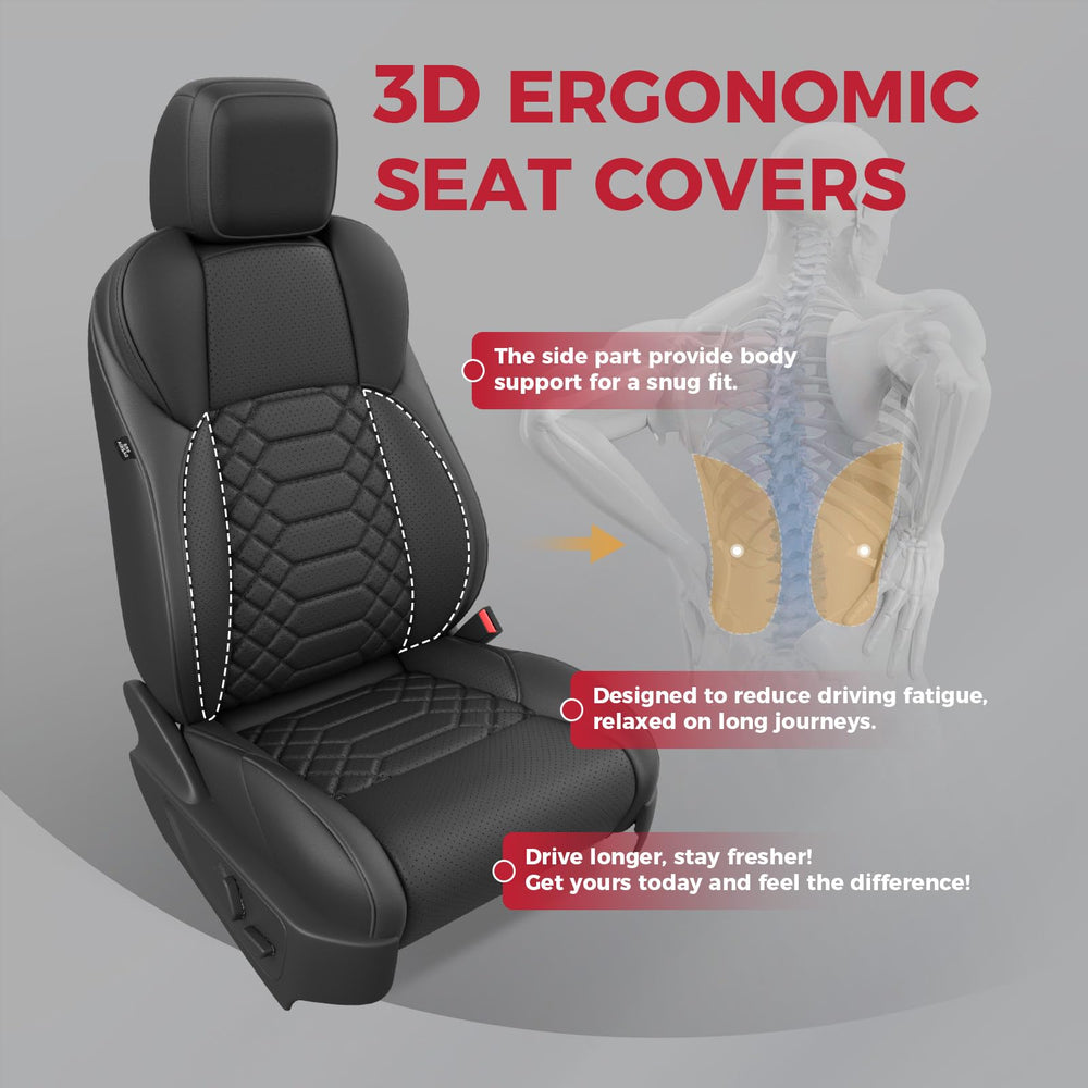 Waterproof surface on FREESOO Tacoma seat covers resists spills and stains.