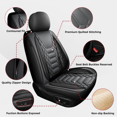 FREESOO airbag deploy-hole design preserves safety while covering seats.