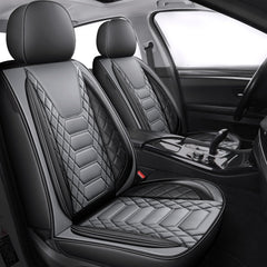 FREESOO leather front seat covers provide full protection with a secure, non-slip fit.