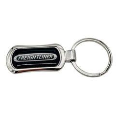 Freightliner chrome keychain with logo for daily use.