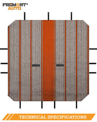 FREMONT AUTO Baja Saddle Seat Cover orange universal fit for full-size benches.