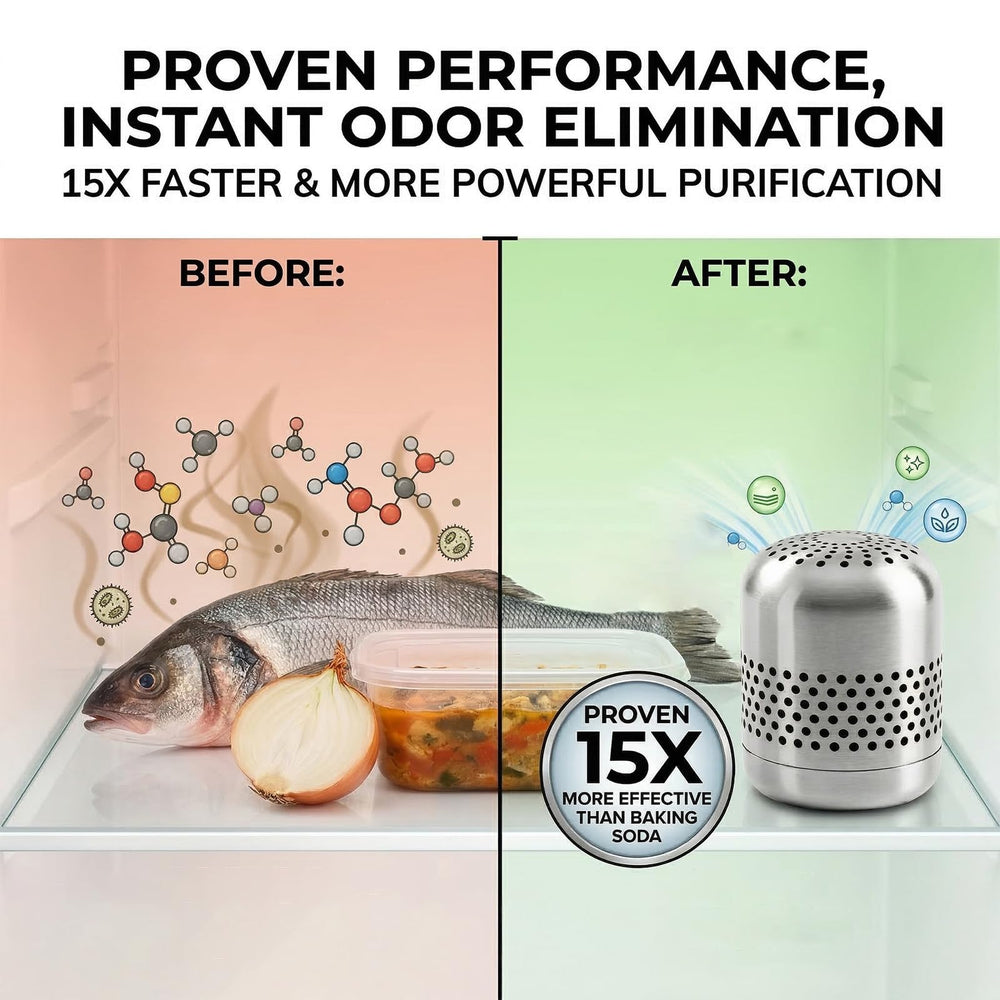 Freshcore deodorizer placed in car and closet for versatile placement