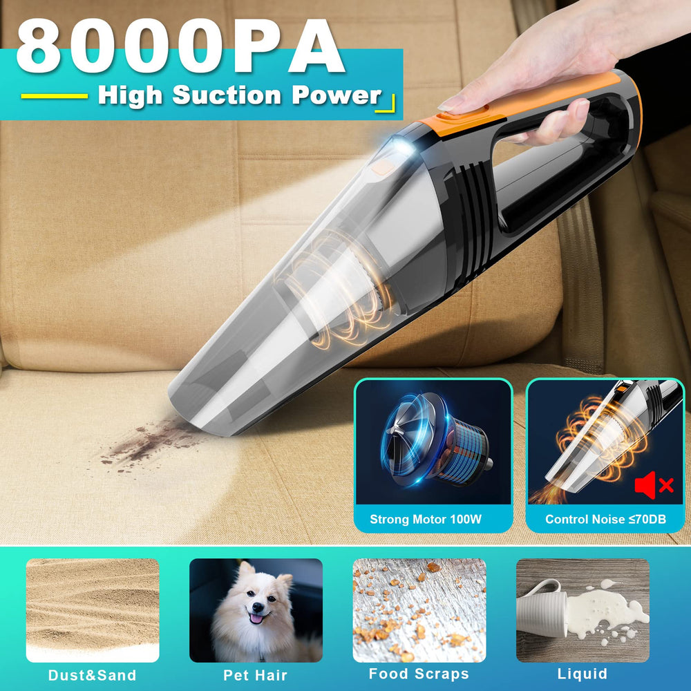 FRESMOL car vacuum LED light brightens dark corners for easy cleaning
