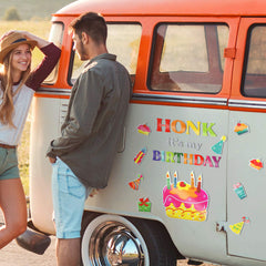 Frienda birthday letters magnets for decorating fridges or cars with bright colors.