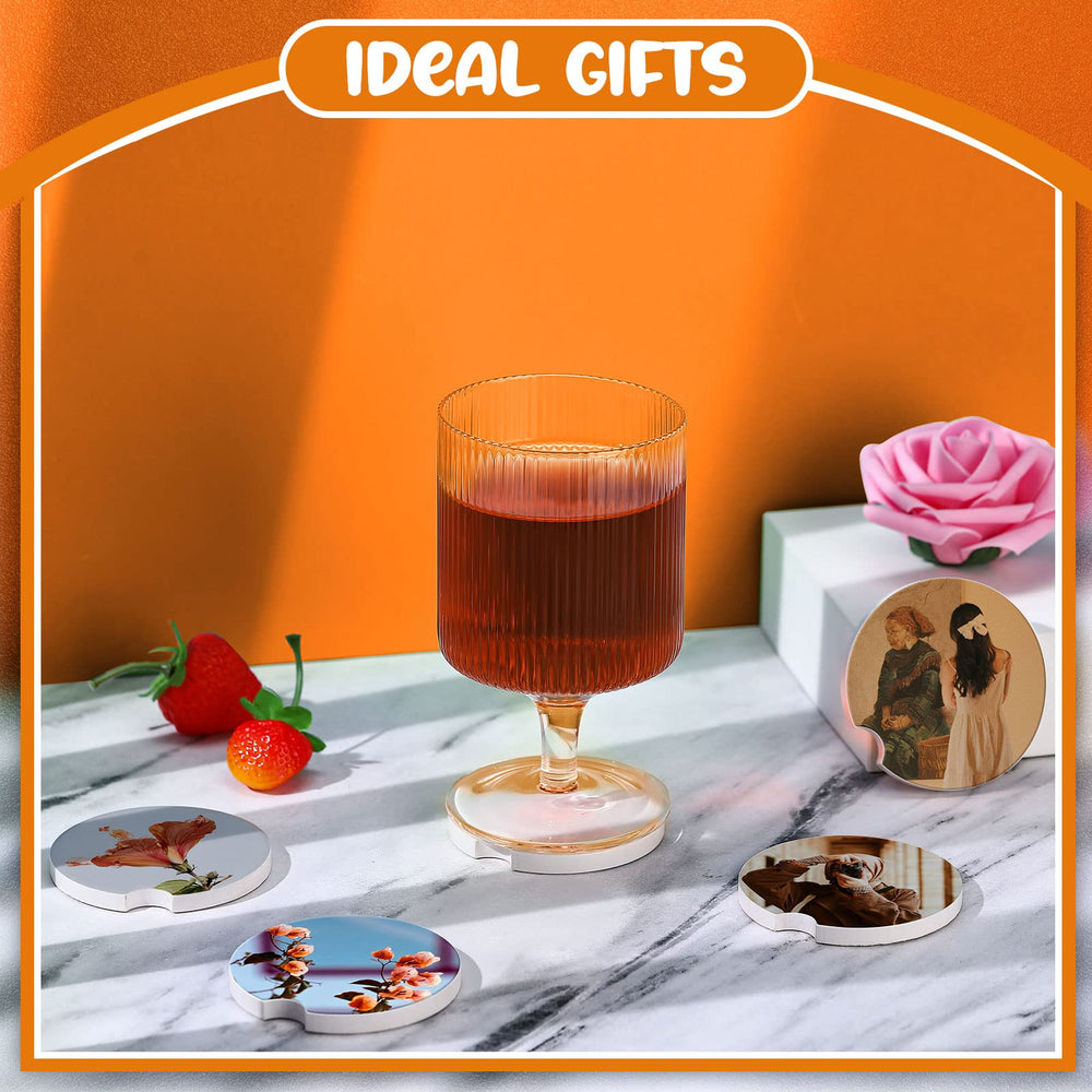 Frienda coaster sized 66x6 mm fits standard car cup holders.