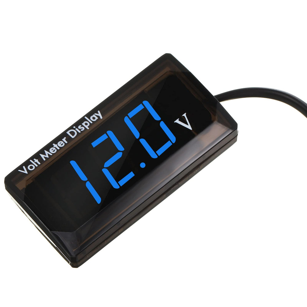 Frienda voltmeter with two-wire 12V setup for simple car compatibility.